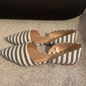Ballet flats - white/navy stripe